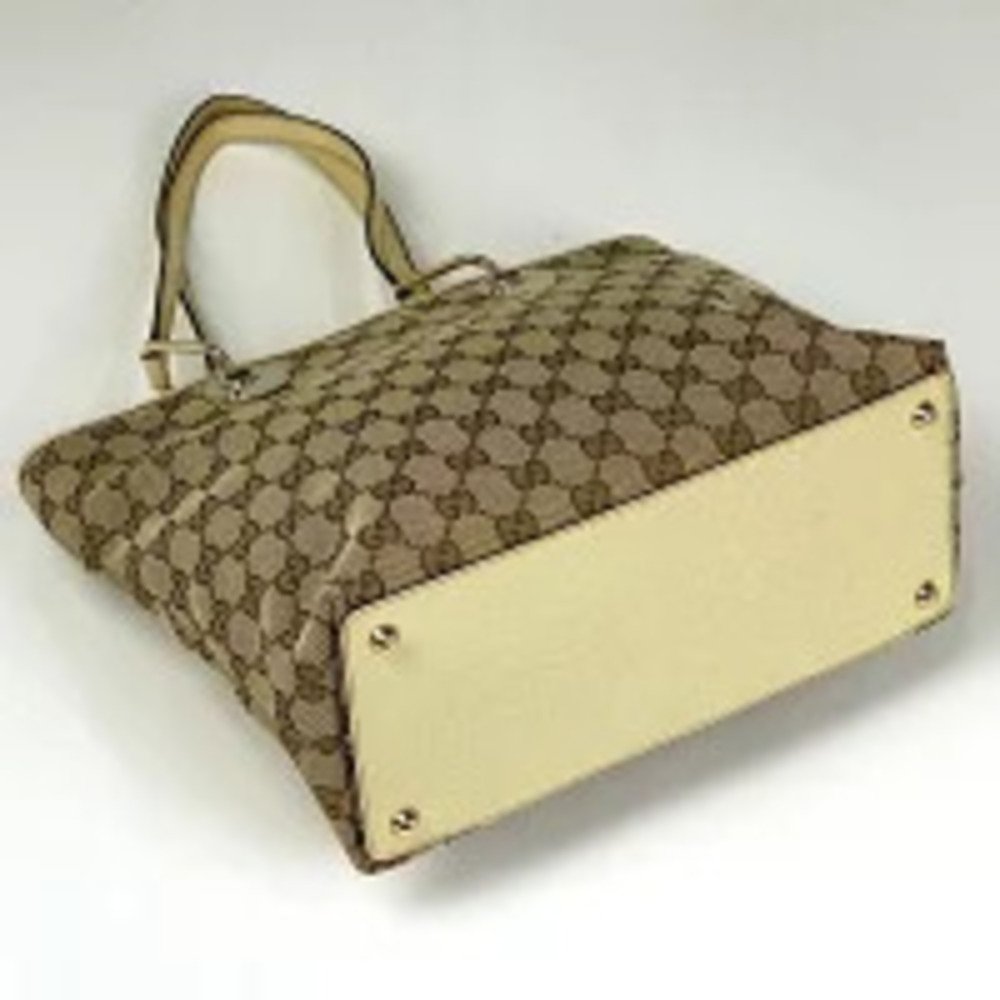 Gucci GG tote bag handbag canvas beige white - Picture 2 of 6